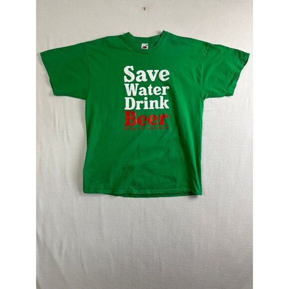 Save Water Drink Beer T Shirt Men's Extra Large Short Sleeve‎ - Picture 1 of 6
